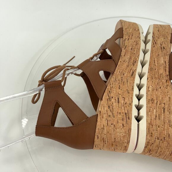 Sorel Brown Wedge Sandals - Picture 9 of 16